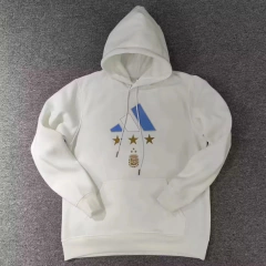 BLUSÃO MOLETOM DA ARGENTINA MESSI - BRANCO/CINZA/PRETO 22/23 - NETSHIRTS