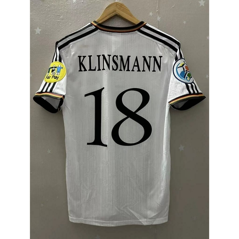 CAMISA RETRÔ DA ALEMANHA - KLINSMANN 18 - HOME 1996 (COM PATCH) - comprar online