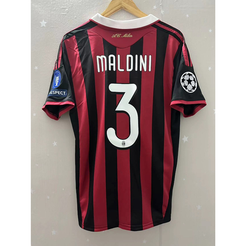 CAMISA RETRÔ DO MILAN - MALDINI 3 - HOME 09/10 (COM PATCH)