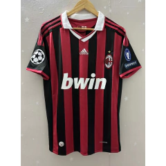 CAMISA RETRÔ DO MILAN - RONALDINHO 80 - HOME 09/10 (COM PATCH) - comprar online