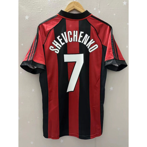CAMISA RETRÔ DO MILAN - SHEVCHENKO 7 - HOME 98/99