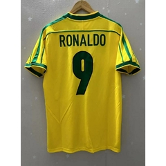 CAMISA RETRÔ DO BRASIL - RONALDO 9 - HOME 1998