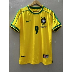 CAMISA RETRÔ DO BRASIL - RONALDO 9 - HOME 1998 - comprar online