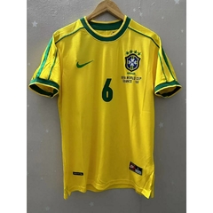 CAMISA RETRÔ DO BRASIL - R. CARLOS 6 - HOME 1998 - comprar online