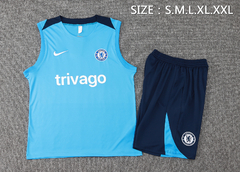CONJUNTO DE TREINO DO CHELSEA - PRETO/AZUL 24/25 - comprar online