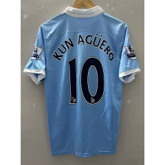 CAMISA RETRÔ DO MANCHESTER CITY - KUN ARGUERO 10 - HOME 15/16 - comprar online
