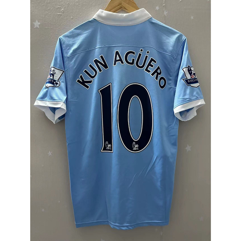 CAMISA RETRÔ DO MANCHESTER CITY - KUN ARGUERO 10 - HOME 15/16 - comprar online