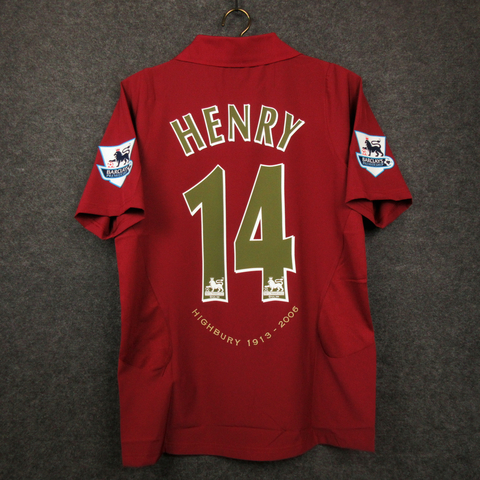 CAMISA RETRÔ DO ARSENAL - HENRY 14 - HOME 05/06