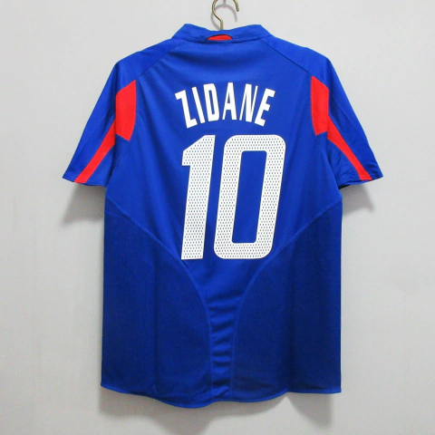 CAMISA RETRÔ DA FRANÇA - ZIDANE 10 - HOME 2004
