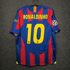 CAMISA RETRÔ DO BARCELONA - RONALDINHO 10 - HOME 05/06