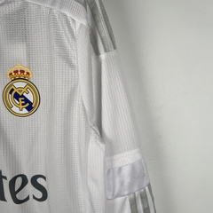 CAMISA RETRÔ DO REAL MADRID - MANGA LONGA - HOME 15/16 - NETSHIRTS