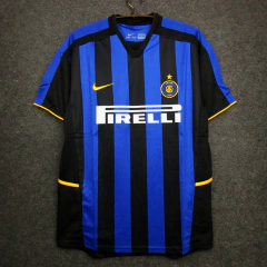 CAMISA RETRÔ DA INTER DE MILÃO - J. ZANETTI 4 - HOME 02/03 - comprar online