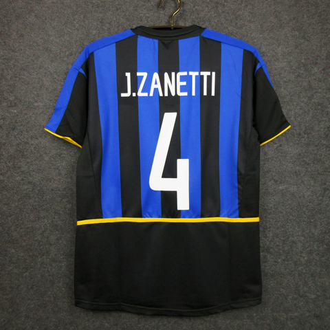CAMISA RETRÔ DA INTER DE MILÃO - J. ZANETTI 4 - HOME 02/03