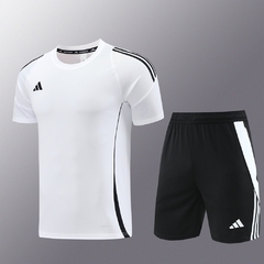 CONJUNTO TREINO ADIDAS - BRANCO/PRETO 24/25