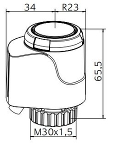 ATUADOR TERMOELETRICO ON OFF EMO T 220 240 2M - IMI HYDRONICS - comprar online