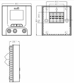 EXT-RCPB-24 | BELIMO | Termostato digital proporcional (0-10V) com tecla Quente ou Frio, tecla 3 velocidade e entrada para sensor remoto - 24V na internet