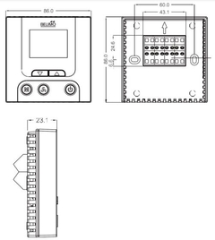 EXT-RCPB-24 | BELIMO | Termostato digital proporcional (0-10V) com tecla Quente ou Frio, tecla 3 velocidade e entrada para sensor remoto - 24V na internet