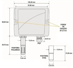 TRANSMISSOR DE TEMPERATURA E UMIDADE 0~10VDC OU 4~20 MA RHT CLIMATE WM485LCD - comprar online