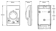 T6373A1108 TERMOSTATO HONEYWEL ELETROMECANICO, 220V, ON OFF - comprar online