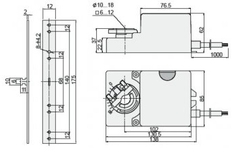 Atuador 2-10Vcc, 10Nm - 24Volts - 60 Hz para acoplamento em válvula - RSA SENSORS