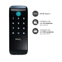 SL125B | ASSA BLOY | Fechadura Digital SL125B Com Biometria De Sobrepor Resistente a Maresia - RSA SENSORS