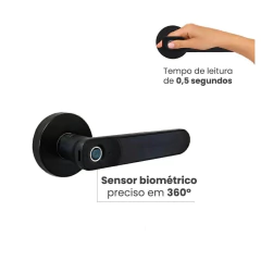 Imagem do SL130 | ASSA BLOY | Fechadura Digital SL130 Com Biometria De Embutir Preta Papaiz