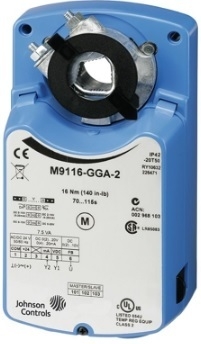 M9116-GGA | JOHNSON CONTROLS | Atuador Johnson Controls de Acoplamento Direto Para Damper e Válvula Esfera, 24V, 16 Nm, Proporcional 0-10V ou 4-20mA