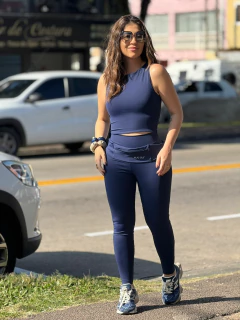 Blusa Jatoba Marinho/Machiatto - comprar online