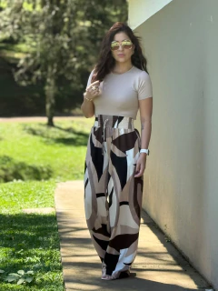 Calça Salgueiro - estampa café - comprar online