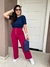 Blusinha Orquídeas - azul marinho - comprar online