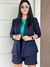 Blazer Crivo - azul marinho