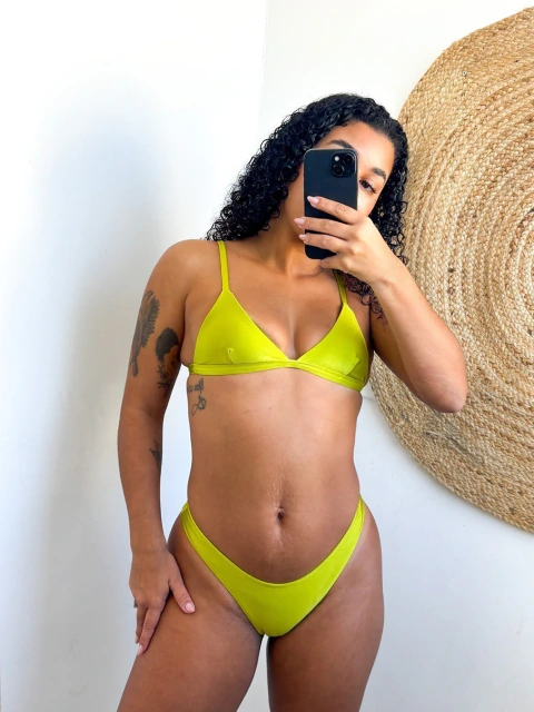Conjunto basic asa delta - verde lima glow