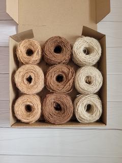 Imagen de Kit Caja Yute Fino 9 Ovillos