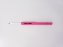 Agujas de Crochet de Acero con Mango de Silicona Almendra
