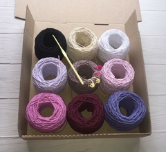 Imagen de Kit Hilo de Algodón 8/6 9 Ovillos + Agujas + Marcapuntos + Patrón