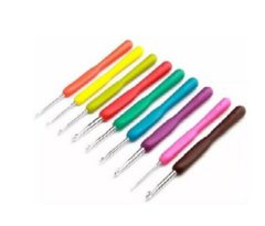 Agujas de Crochet Con Mango de Silicona Nacionales