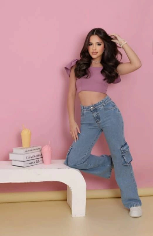 CALÇA JEANS JUVENIL CARGO 8 A 16 ANOS