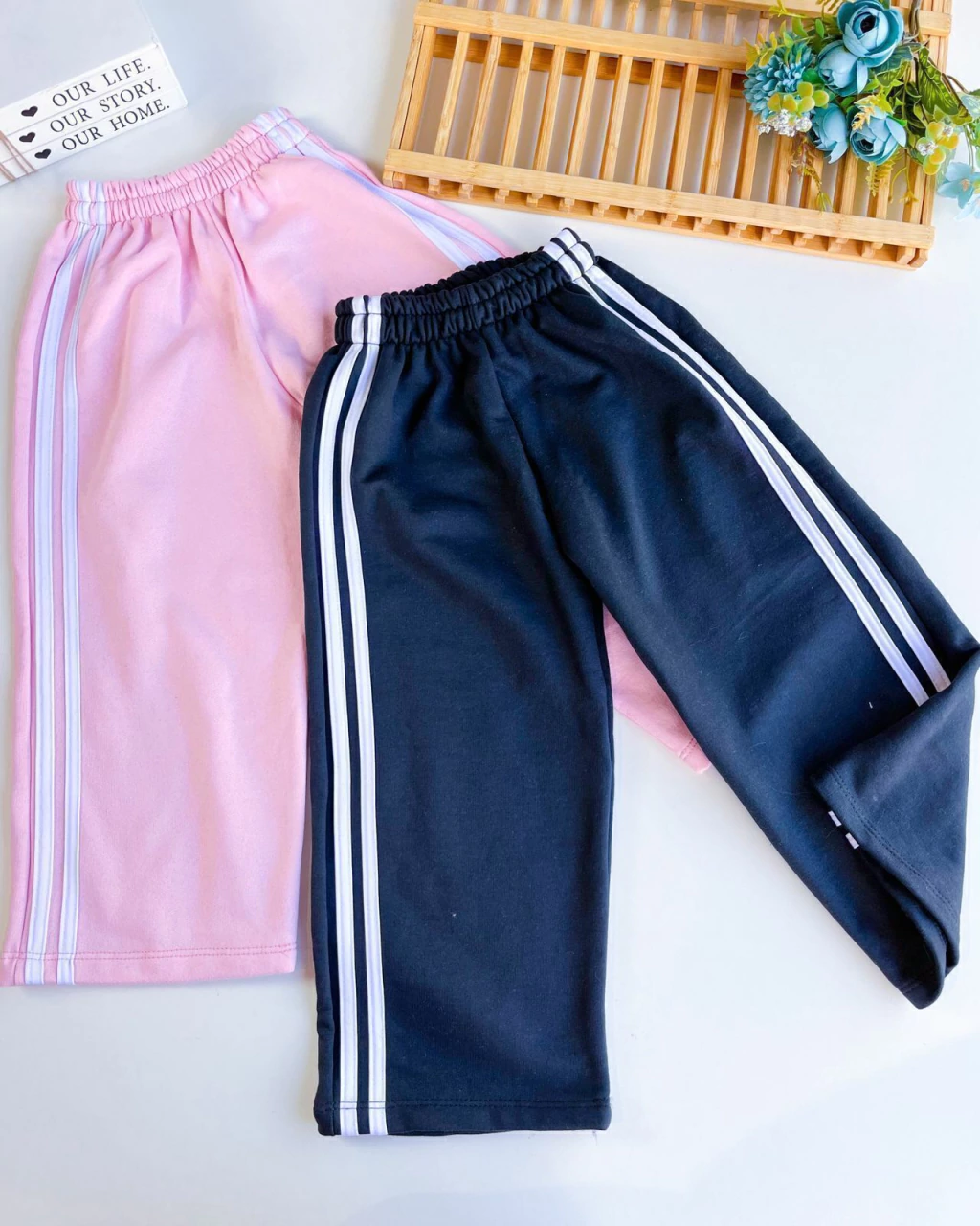 CALCA INFANTIL MOLETOM WIDE LEG 4 A 12 ANOS