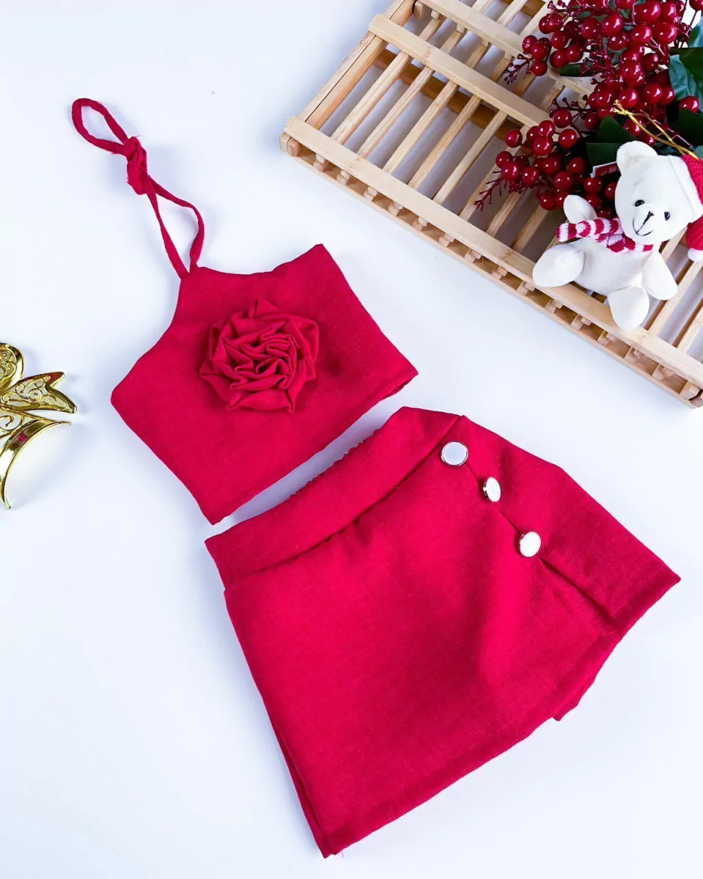 CONJUNTO INFANTIL ANGEL FLOR 4 A 10 ANOS