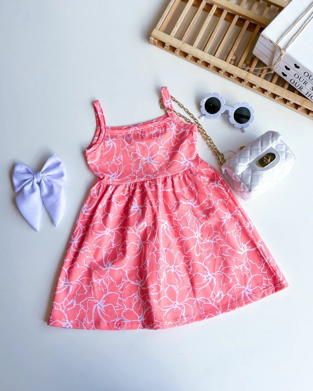 VESTIDO INFANTIL KIKO E KIKA FLORAL 1-3 ANOS