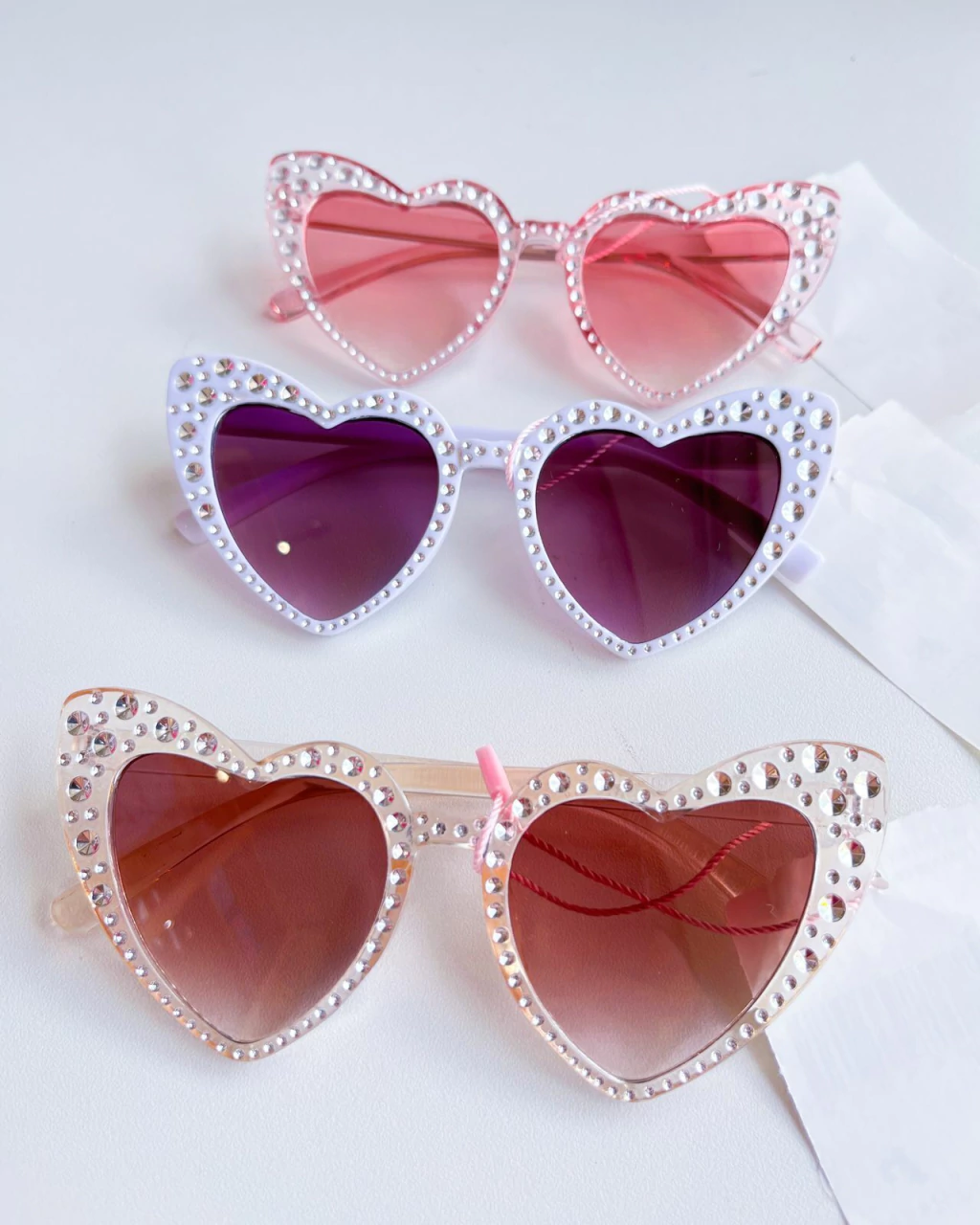 OCULOS INFANTIL CORACAO COM STRASS