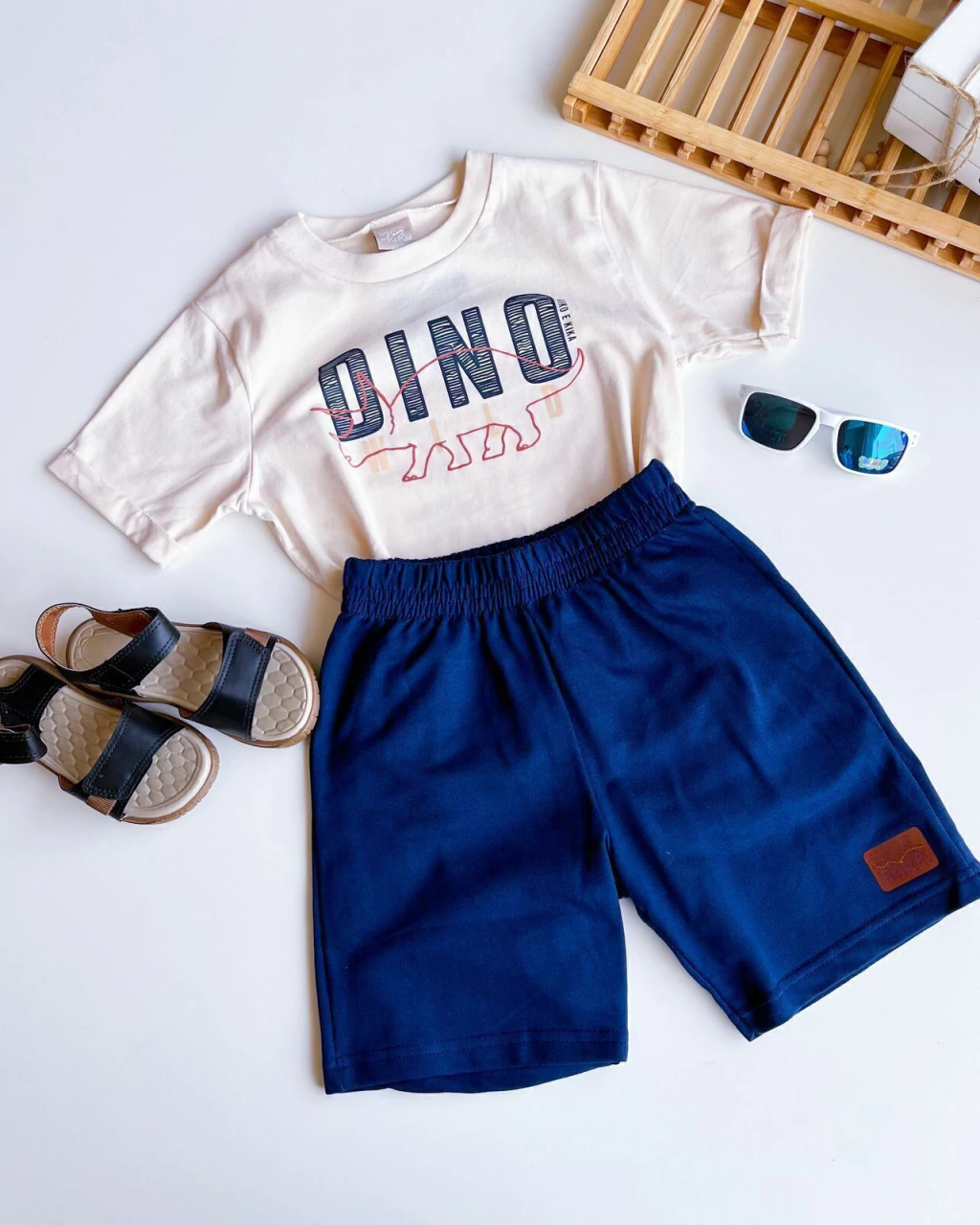 CONJUNTO INFANTIL KIKO E KIKA DINO 4-10 ANOS