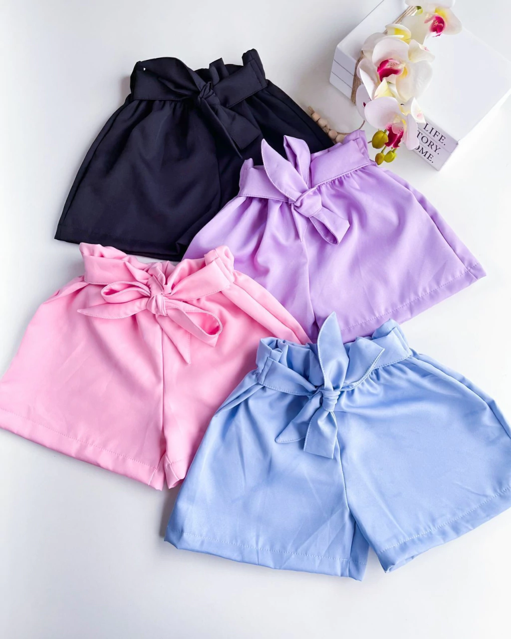 SHORT INFANTIL CLOCHARD COLORIDO 4 A 12 ANOS