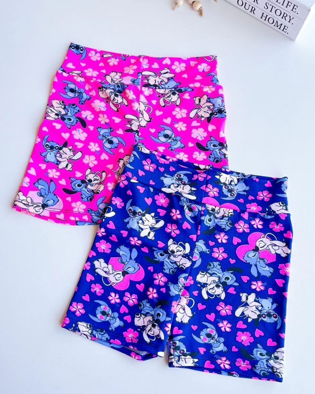 SHORT CICLISTA BERMUDA INFANTIL MENINA STITCH
