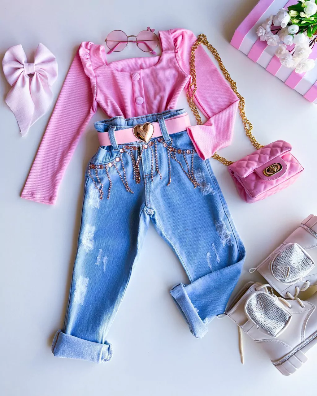 BLUSA INFANTIL CANELADA PRINCESA MANGA LONGA