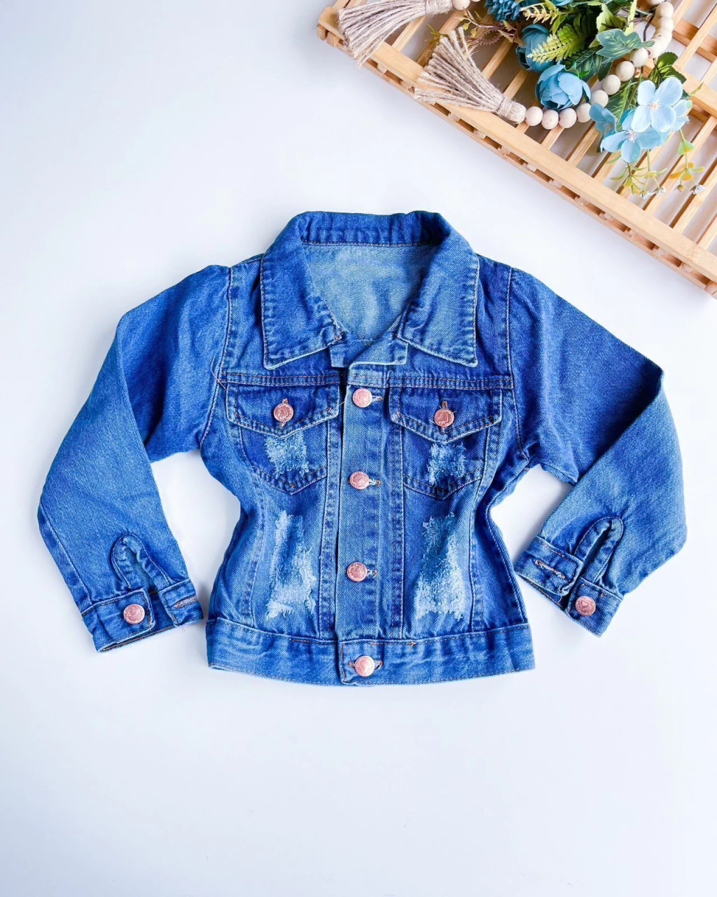 JAQUETA JEANS INFANTIL GABY BLOGUEIRINHA 4 A 12 ANOS