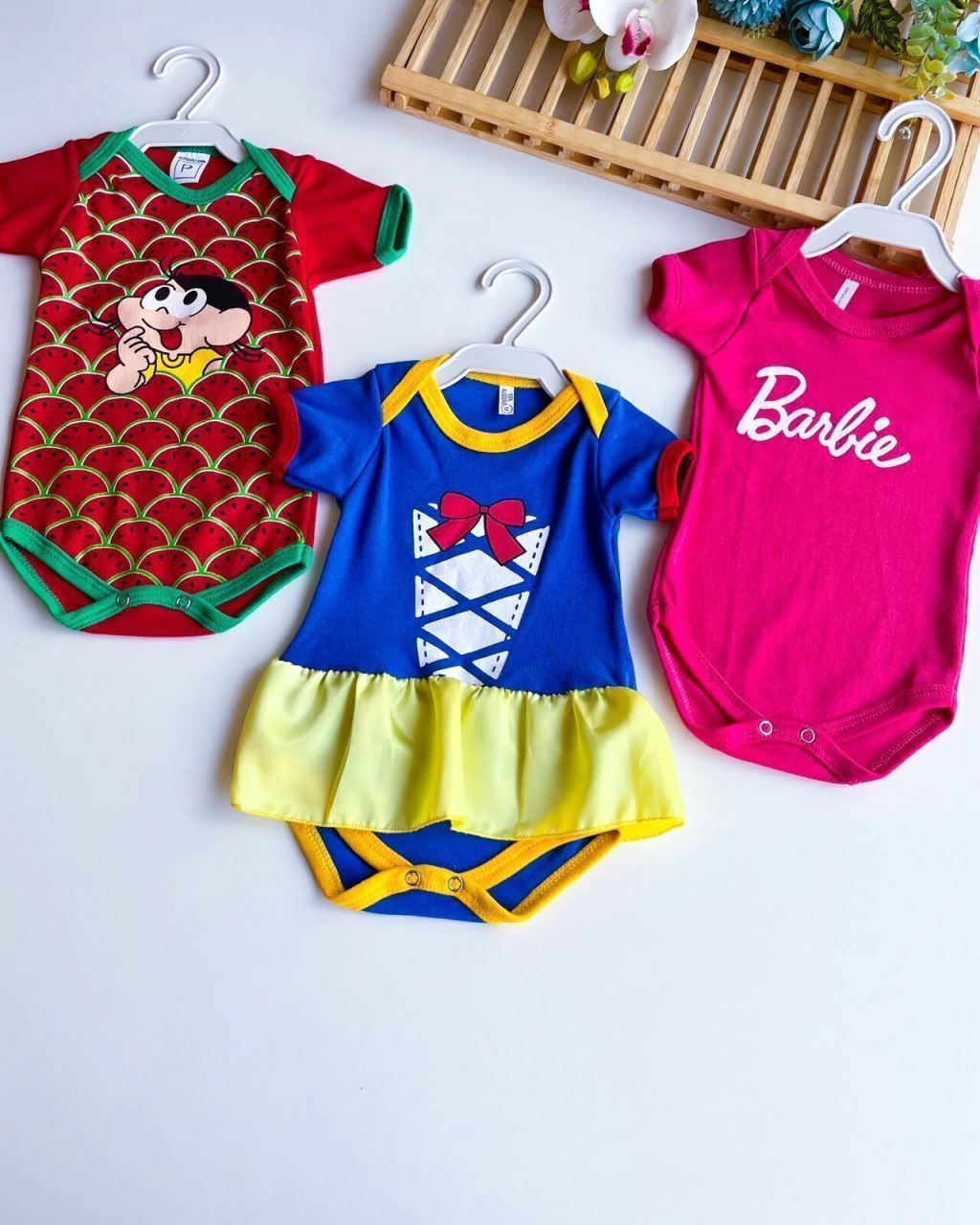 BODY INFANTIL BABY ALGODAO FEMININO TEMATICO