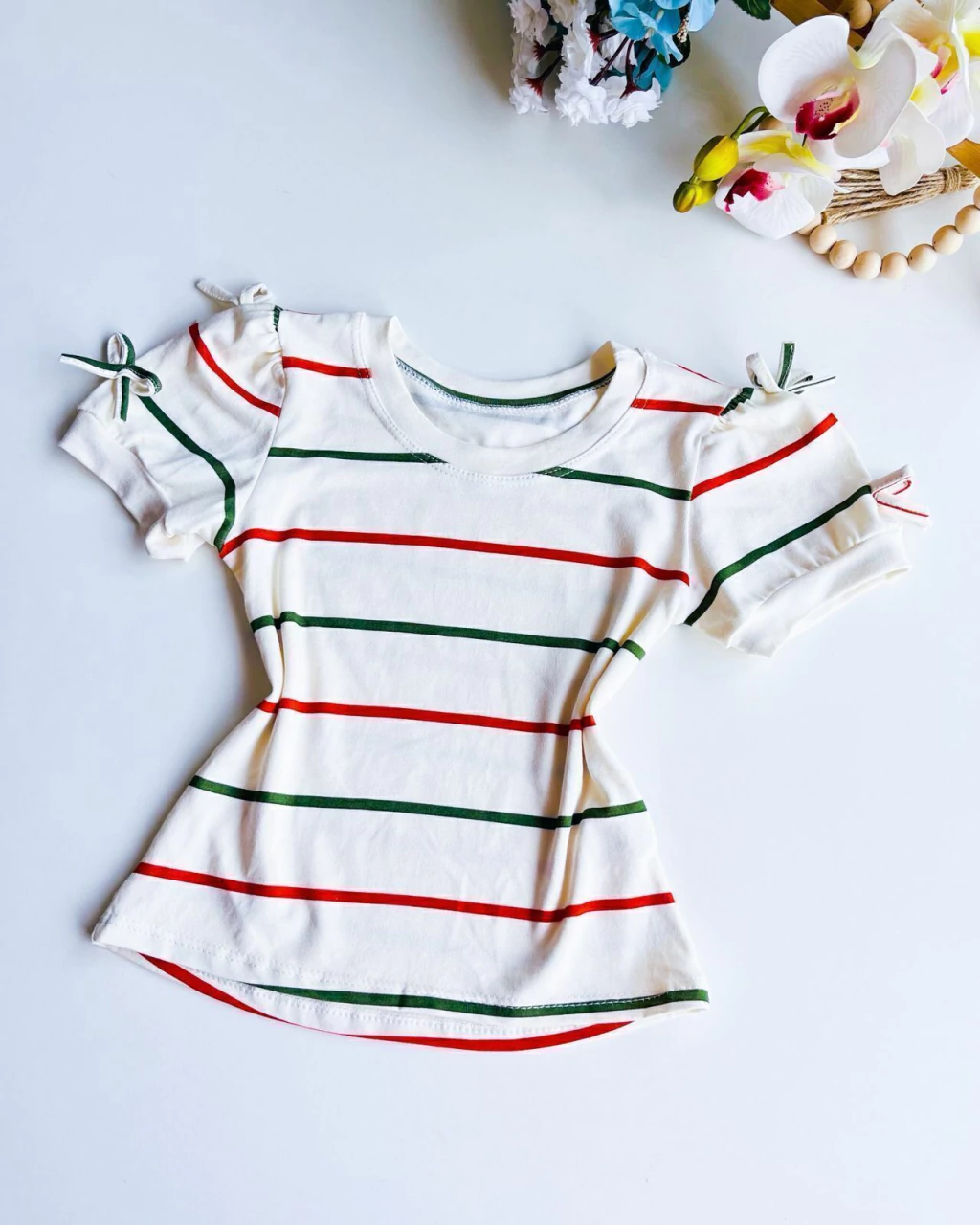 BLUSA INFANTIL MEL LISTRADA 4 A 10 ANOS