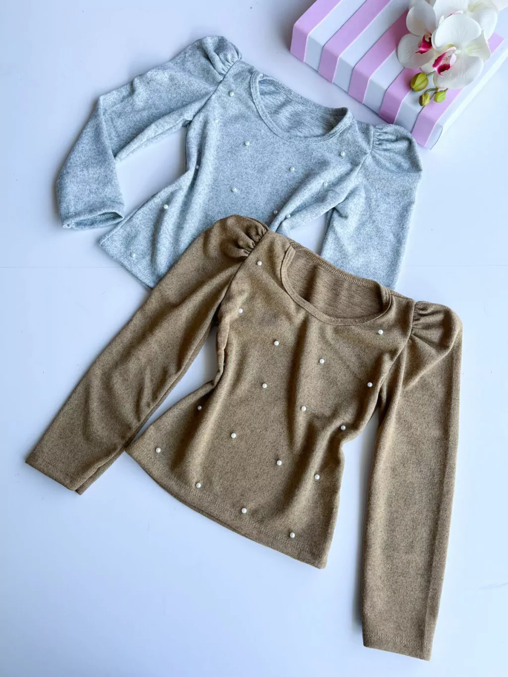 BLUSA INFANTIL LANZINHA COM PEROLA
