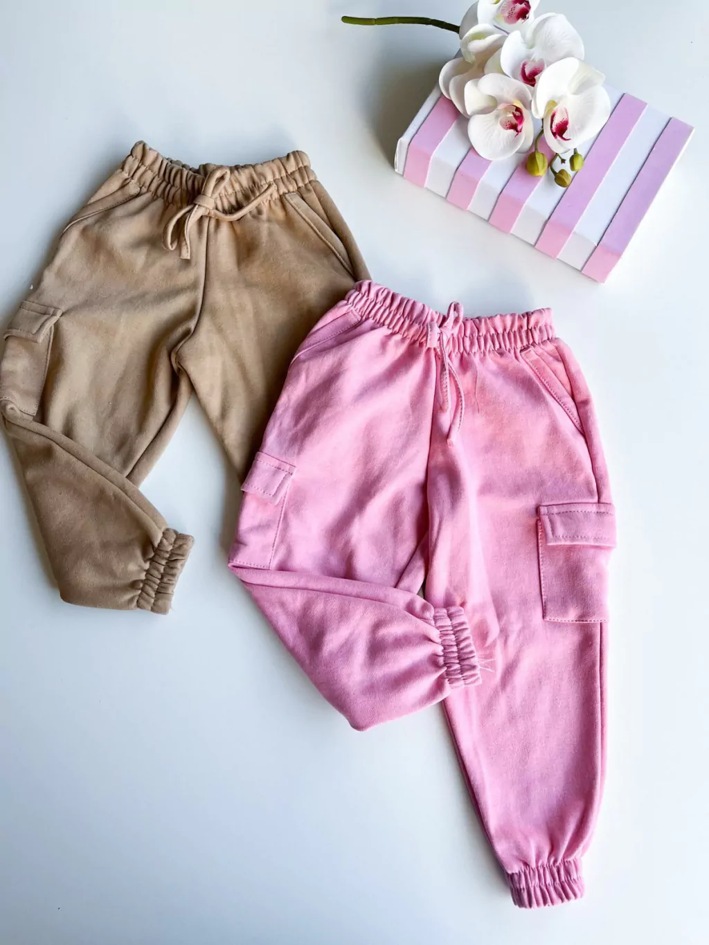 CALÇA CARGO INFANTIL MOLETOM PELUCIADO 4 A 10 ANOS